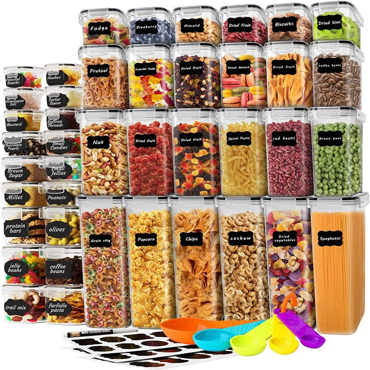 Airtight Food Storage Containers Set with Lids (42 Pack) for Kitchen and Pantry