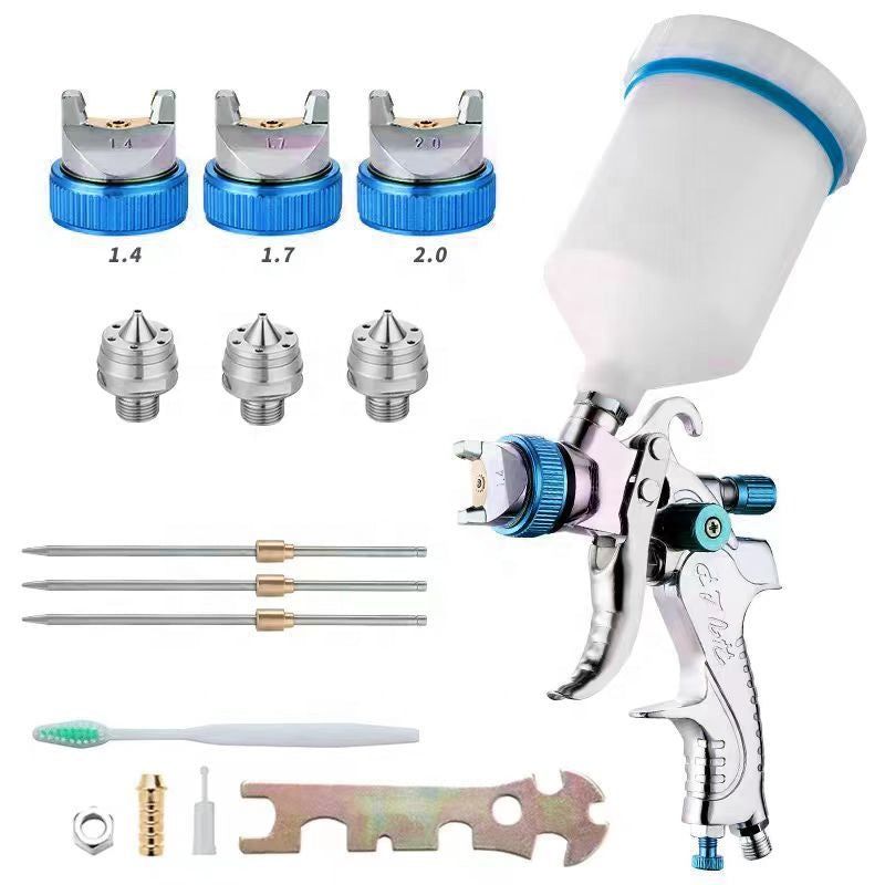 Spray Gun Paint Sprayer Gravity Feed Air Spray Gun Kit with 1.4MM 1.7MM 2.0MM