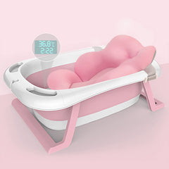 Baby Bath Tub Smart Sensor Temperature Portable Infant Bathtub Anti Slip Foldabl