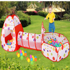 Play Tent Tunnel,3in1 with Crawl Tunnel, Ball Pool  for Boys & Girls IndoorOutdo