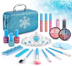 Kids Real Makeup Kit, Frozen Makeup Set for Girls - Washable Makeup Toys