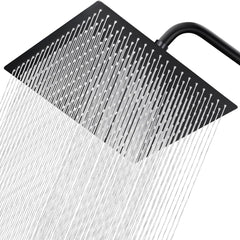 Rain Shower Head Square ,Made of Stainless Steel with Anti-Limescale Nozzles