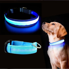 Adjustable Nylon Dog Cat Collar Flashing LED Collar with Flashing Lights .