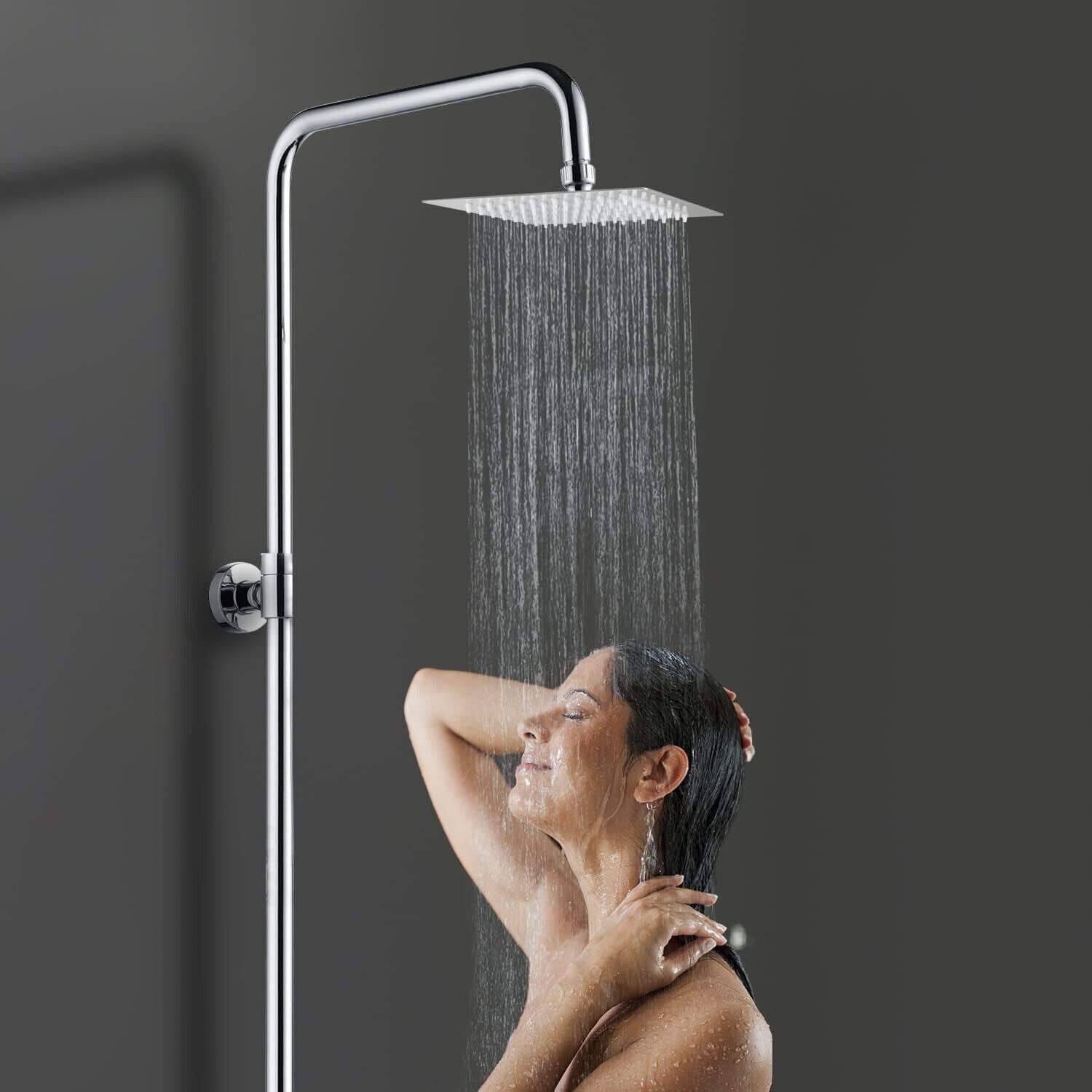 Rain Shower Head Square ,Made of Stainless Steel with Anti-Limescale Nozzles