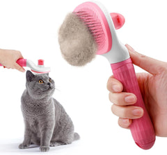 Cat Brush Dog Brush, Slicker Cat Dog Brushes for Grooming, Self Cleaning Dog Cat