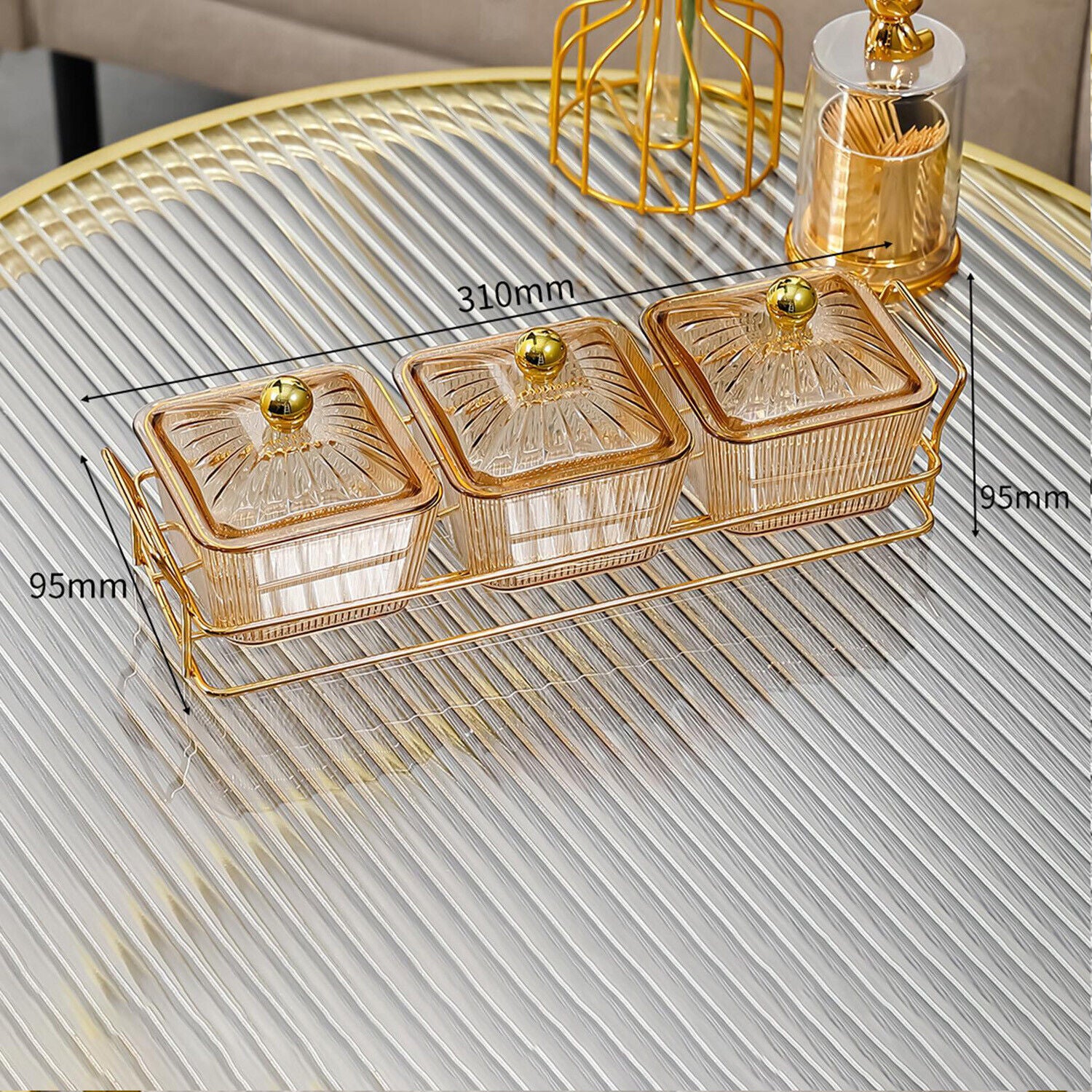 Snack Platter for Party, Light luxury Style Plastic Serving Divided Appetizer