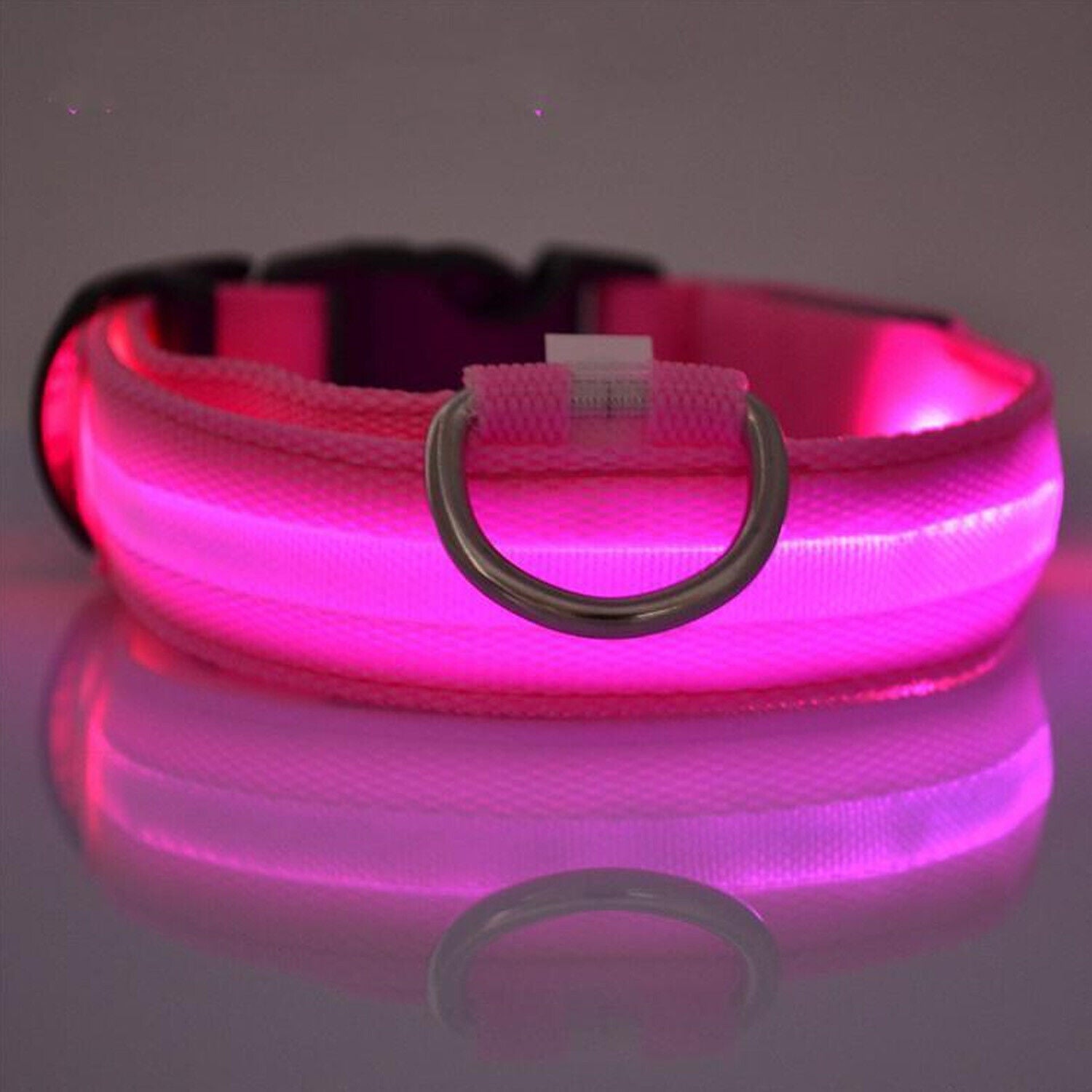 Adjustable Nylon Dog Cat Collar Flashing LED Collar with Flashing Lights .