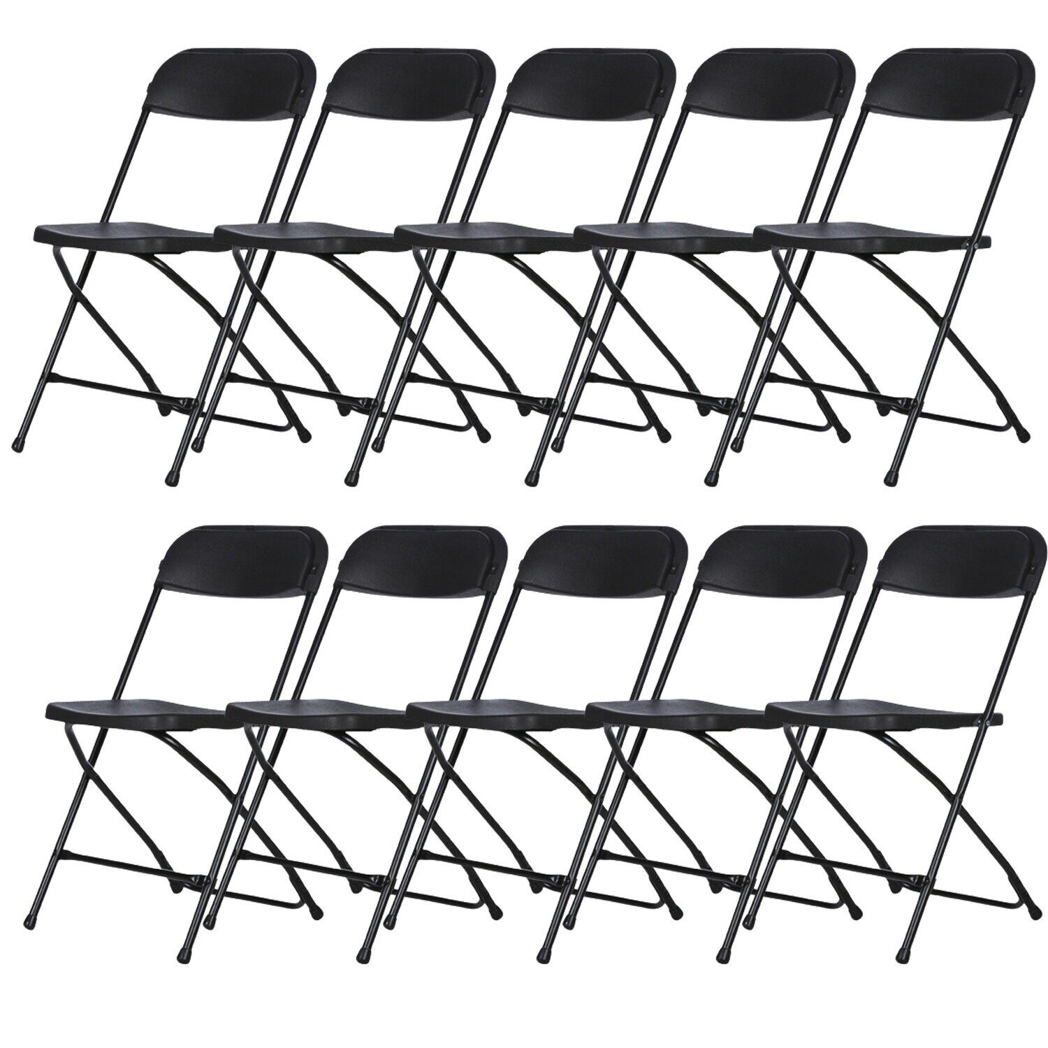 Stackable Folding Plastic Chairs,for Commercial Event Party  300 LB Capacity