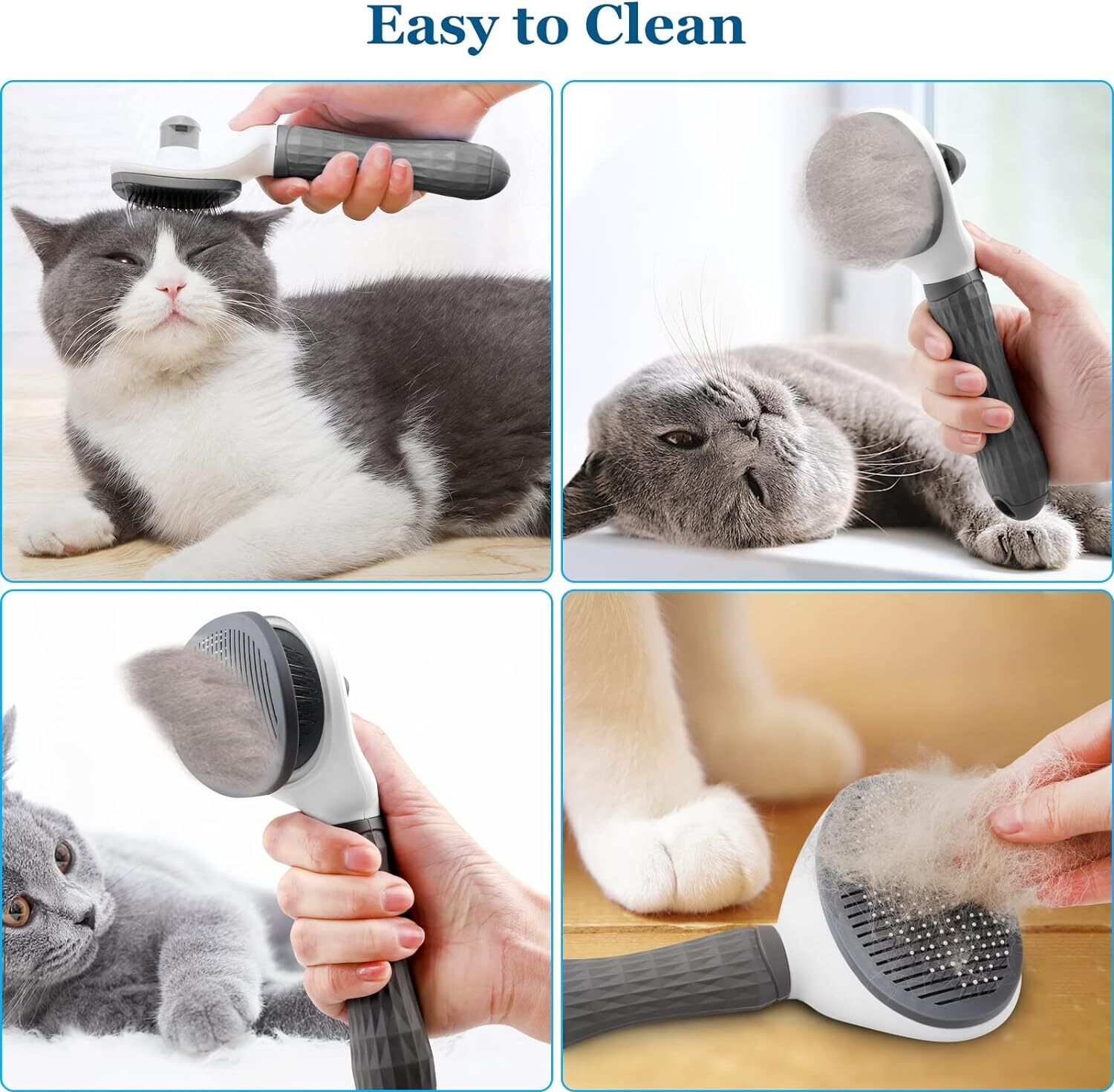 Cat Brush Dog Brush, Slicker Cat Dog Brushes for Grooming, Self Cleaning Dog Cat