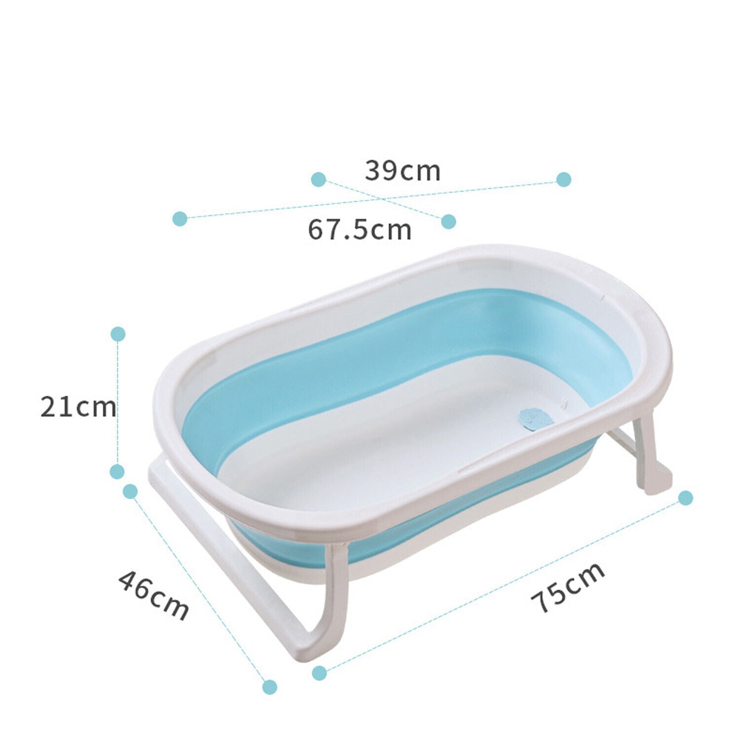 Baby Bath Tub Smart Sensor Temperature Portable Infant Bathtub Anti Slip Foldabl