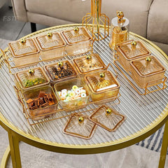 Snack Platter for Party, Light luxury Style Plastic Serving Divided Appetizer