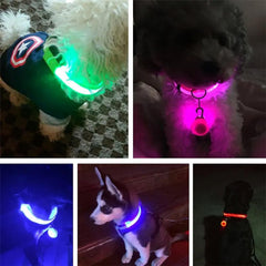 Adjustable Nylon Dog Cat Collar Flashing LED Collar with Flashing Lights .