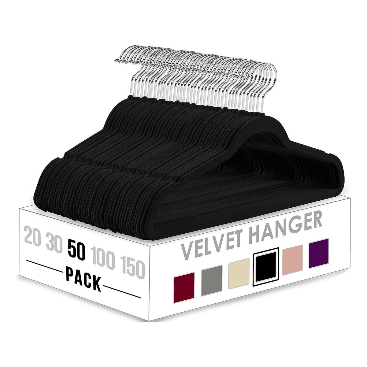 Premium Velvet Hangers Heavyduty - Non Slip - Velvet Suit Hangers Space Saving