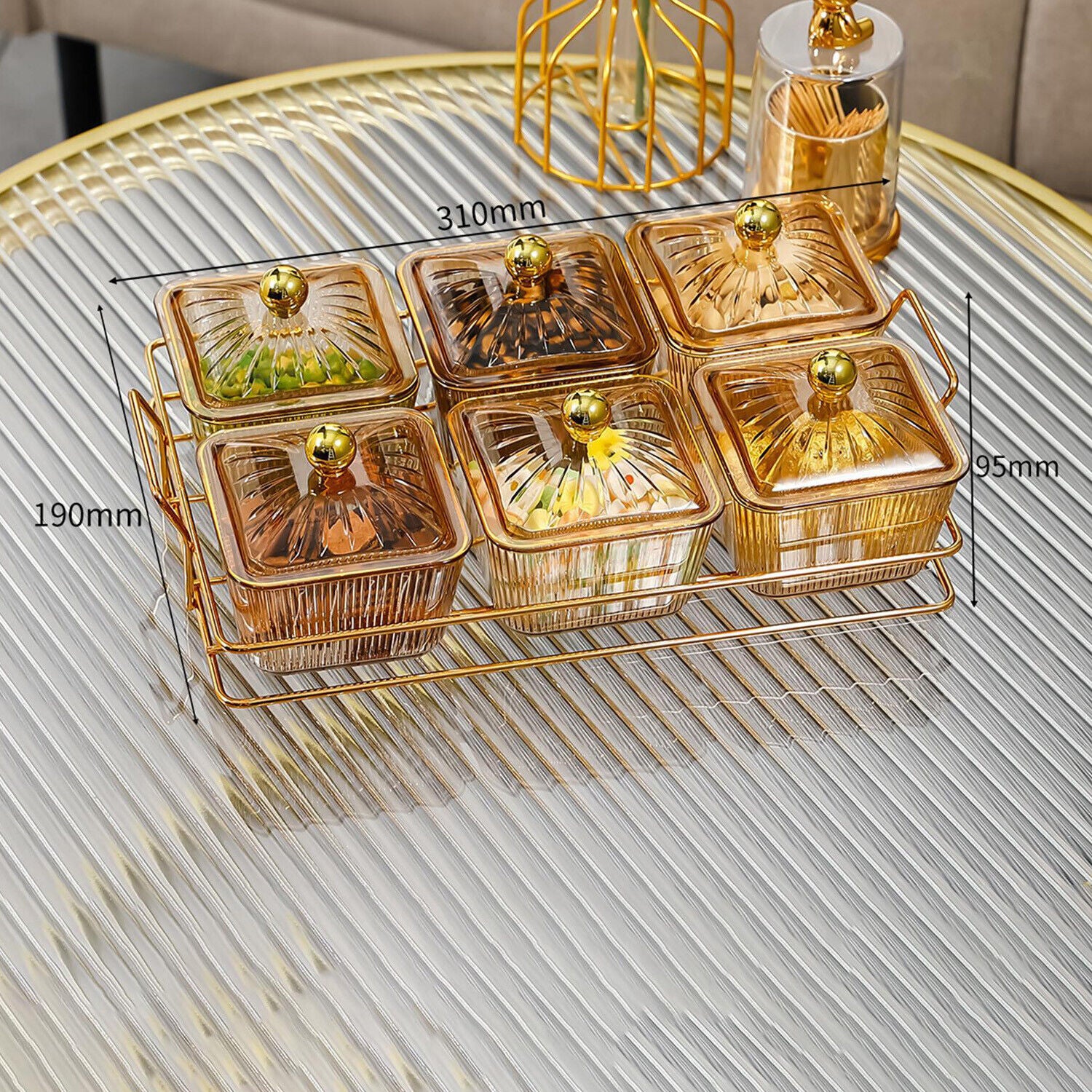 Snack Platter for Party, Light luxury Style Plastic Serving Divided Appetizer