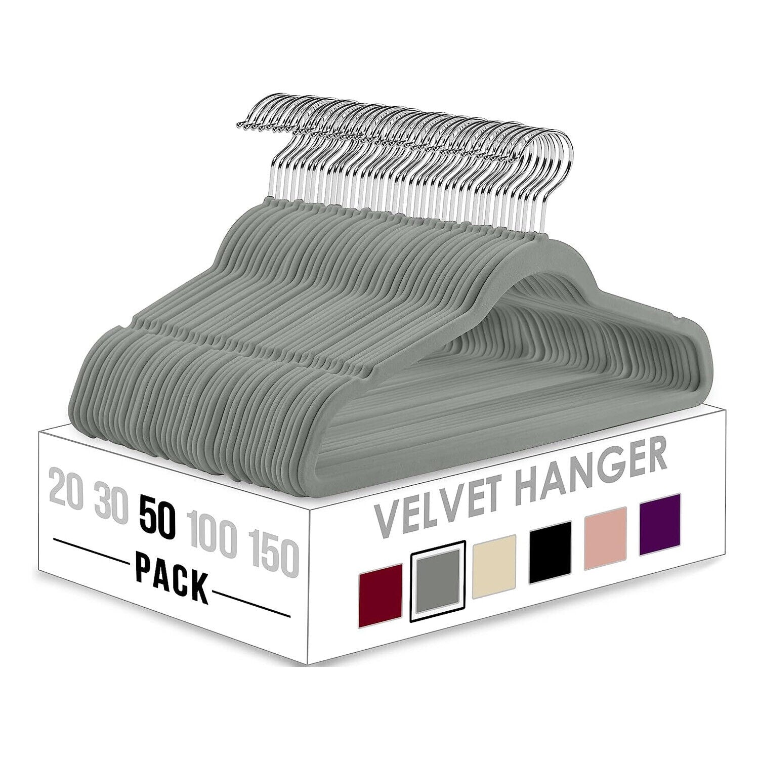 Premium Velvet Hangers Heavyduty - Non Slip - Velvet Suit Hangers Space Saving