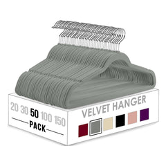 Premium Velvet Hangers Heavyduty - Non Slip - Velvet Suit Hangers Space Saving