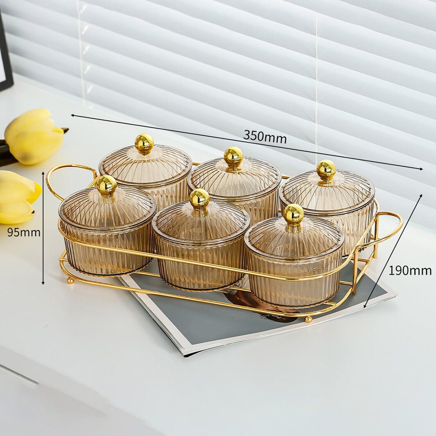 Snack Platter for Party, Light luxury Style Plastic Serving Divided Appetizer