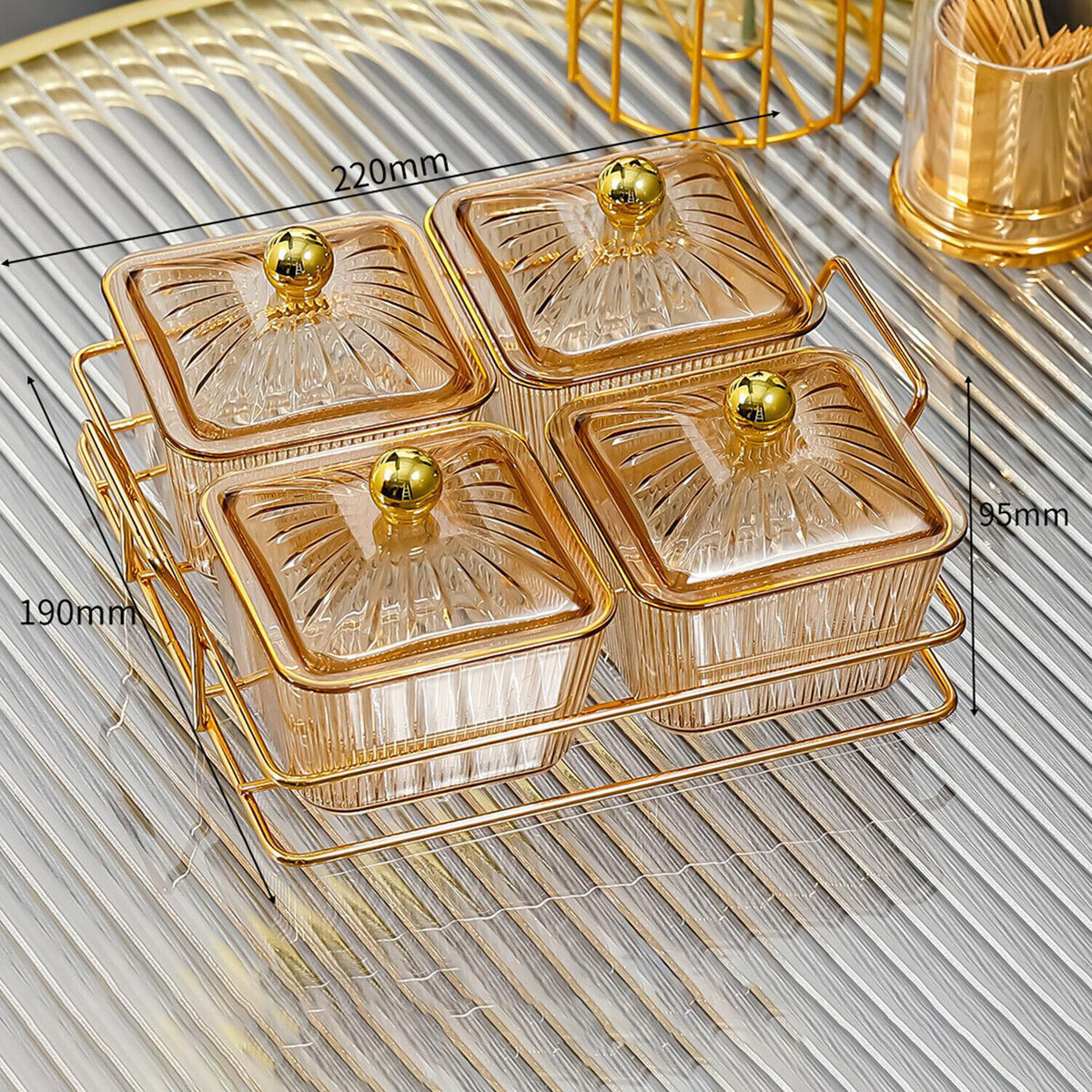 Snack Platter for Party, Light luxury Style Plastic Serving Divided Appetizer