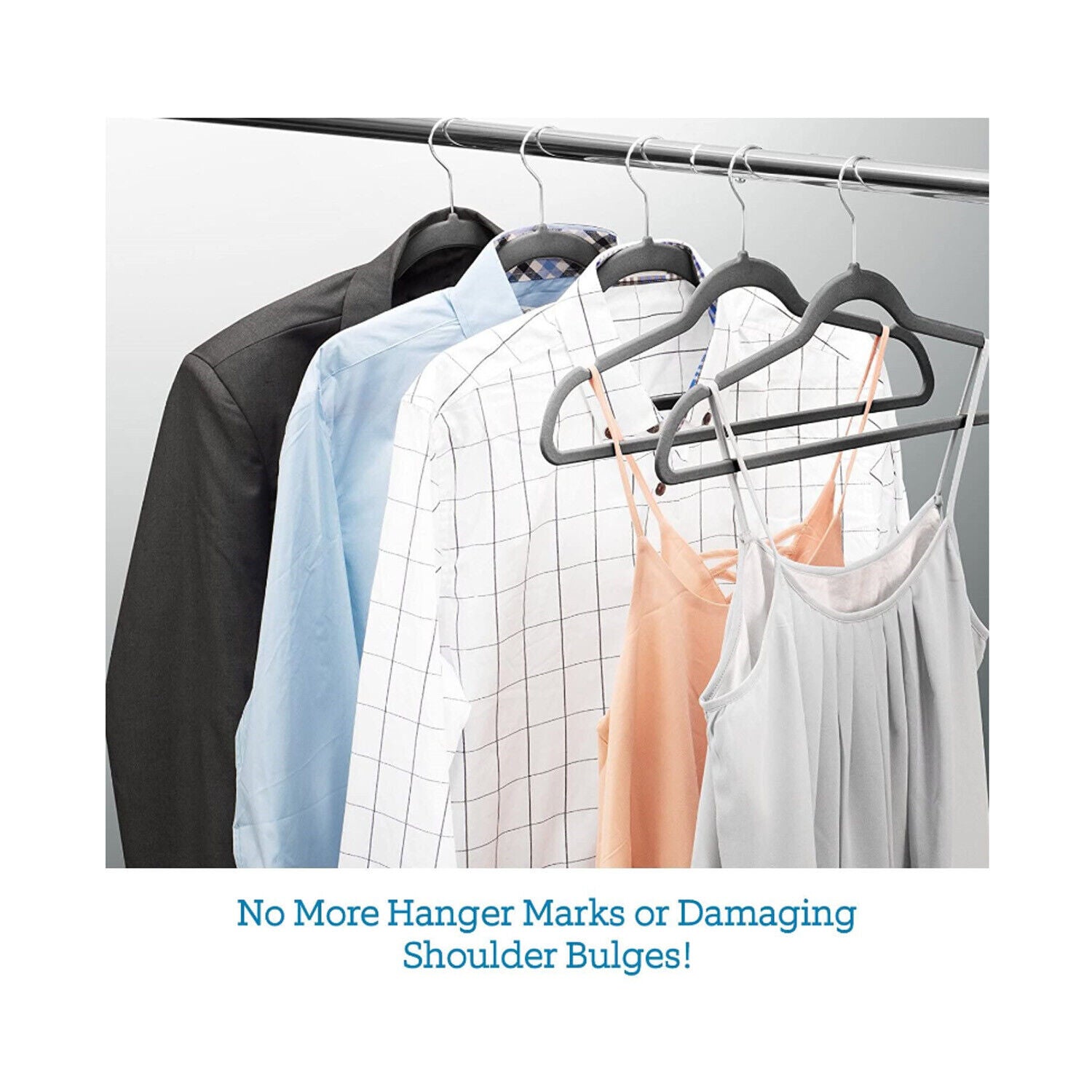 Premium Velvet Hangers Heavyduty - Non Slip - Velvet Suit Hangers Space Saving