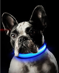 Adjustable Nylon Dog Cat Collar Flashing LED Collar with Flashing Lights .