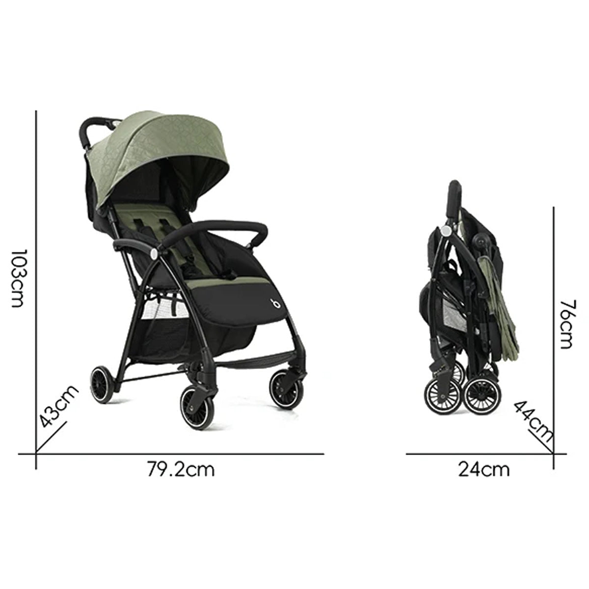 One click Stroller , Light and Portable Sit-down Foldable Suspension Four-wheel 0-3 Years Old Baby Stroller Baby Newborn Infant Girls Boys