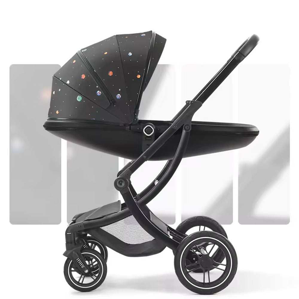 Eggshell Design Luxury 3 in1 Baby Pram Stroller ,Seat, Sleeping Basket,Folding High Landscape Pram Stroller,Newborn Pushchair With Aluminum Alloy Frame,