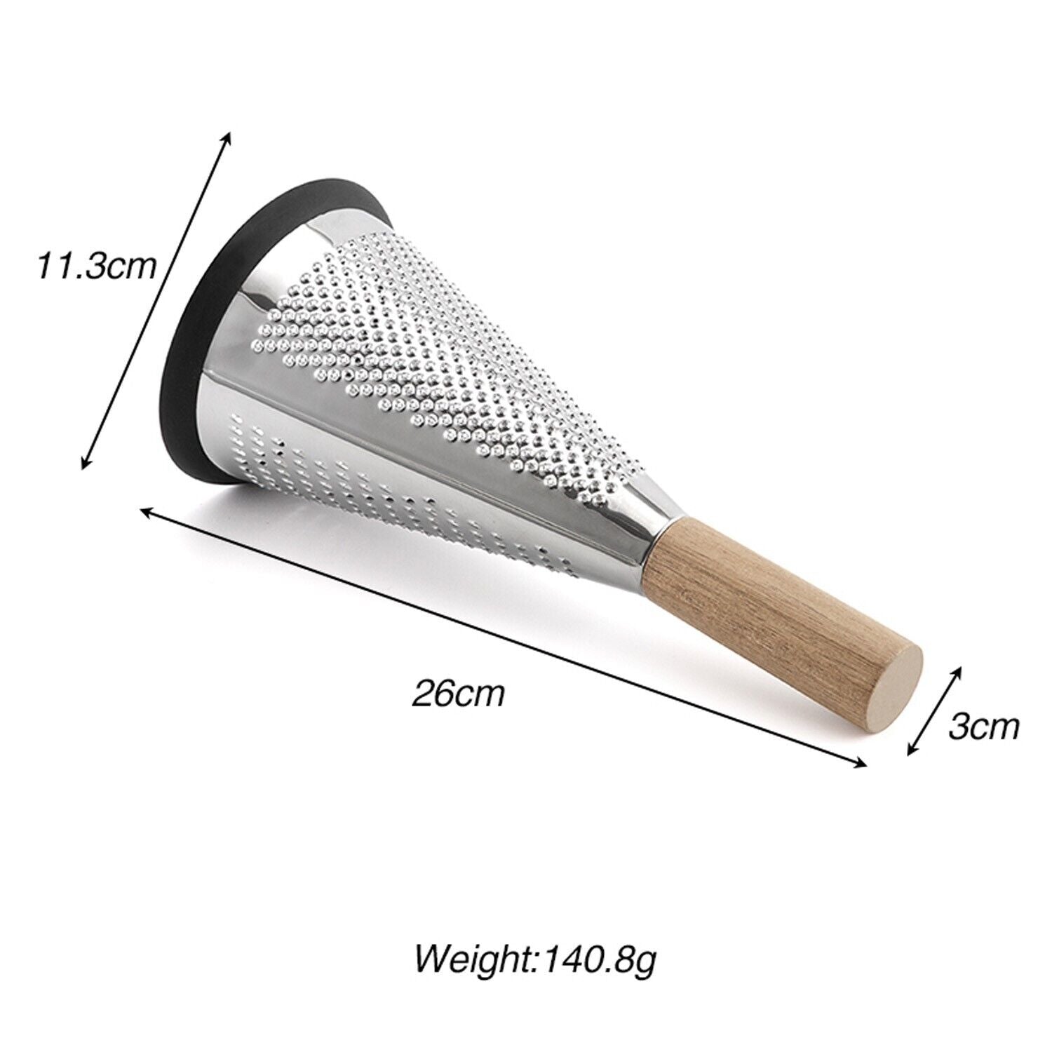 Cheese Grater with wooden Handle Stainless Steel Grater egetables Cutter Grater