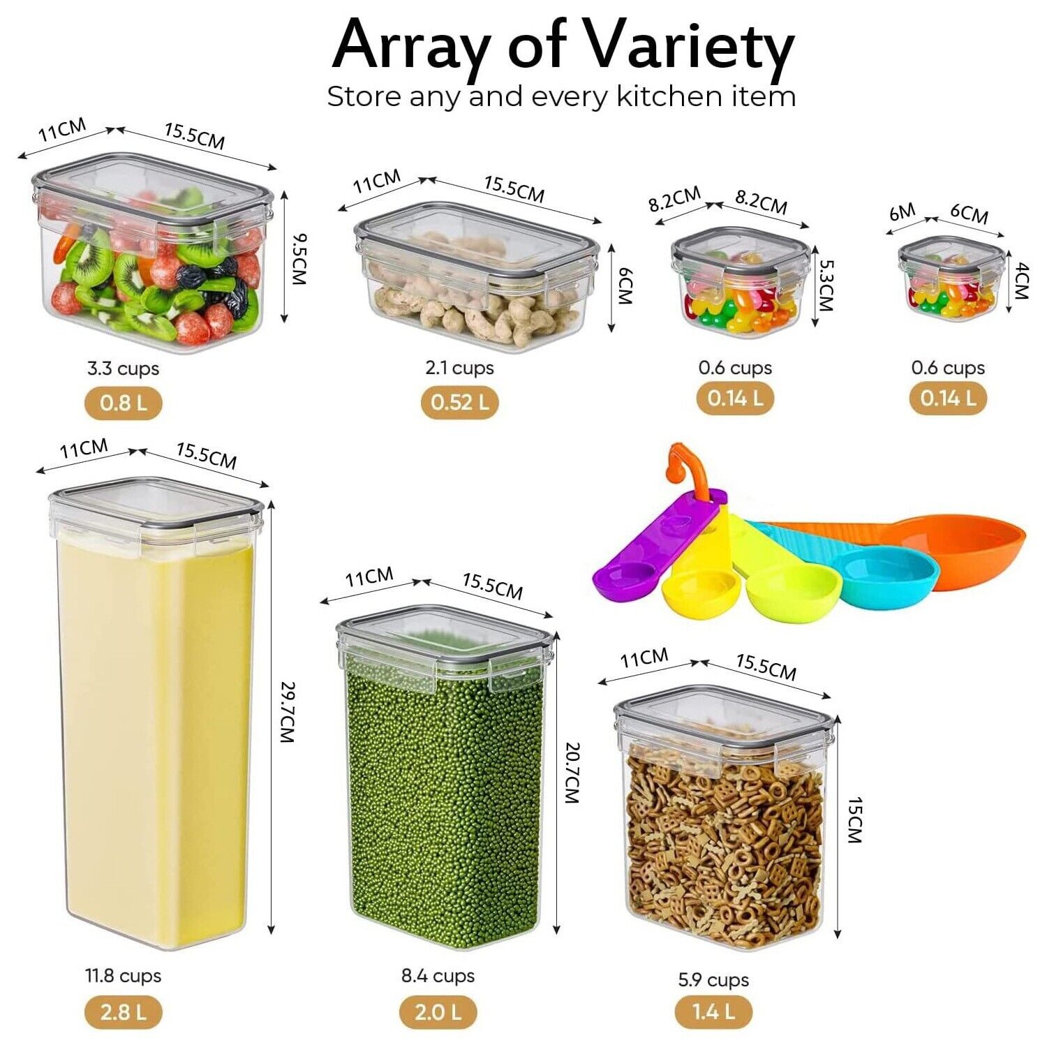 Airtight Food Storage Containers Set with Lids (42 Pack) for Kitchen and Pantry