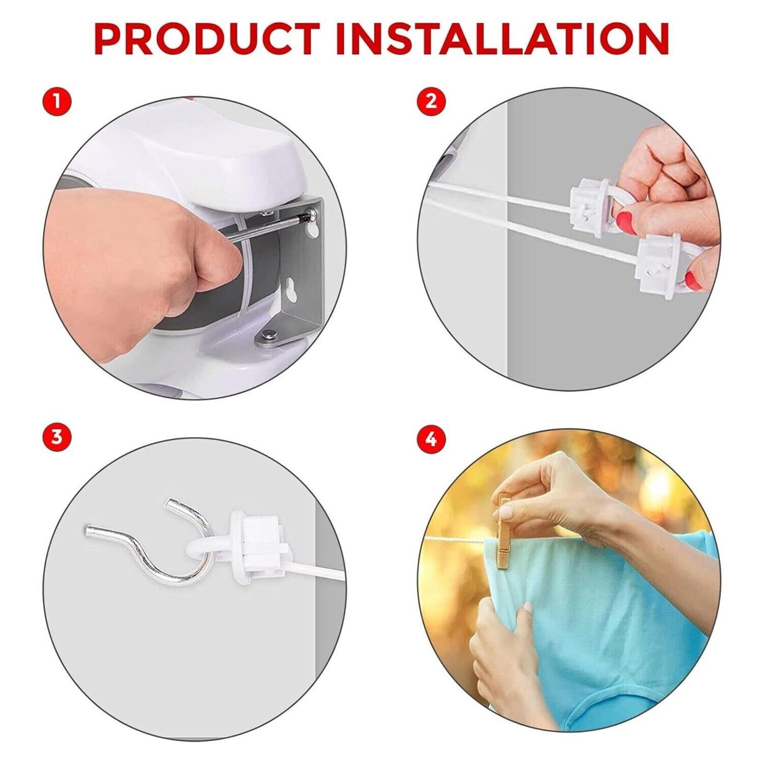 15m/30m retractable clothes reel single/double washing line wall mounted outdoor