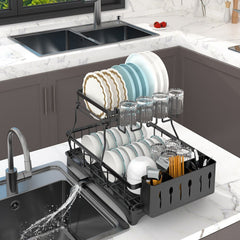 80° Rotating Kitchen Storage Rack Multi-tier Kitchen  of Stainless Steel