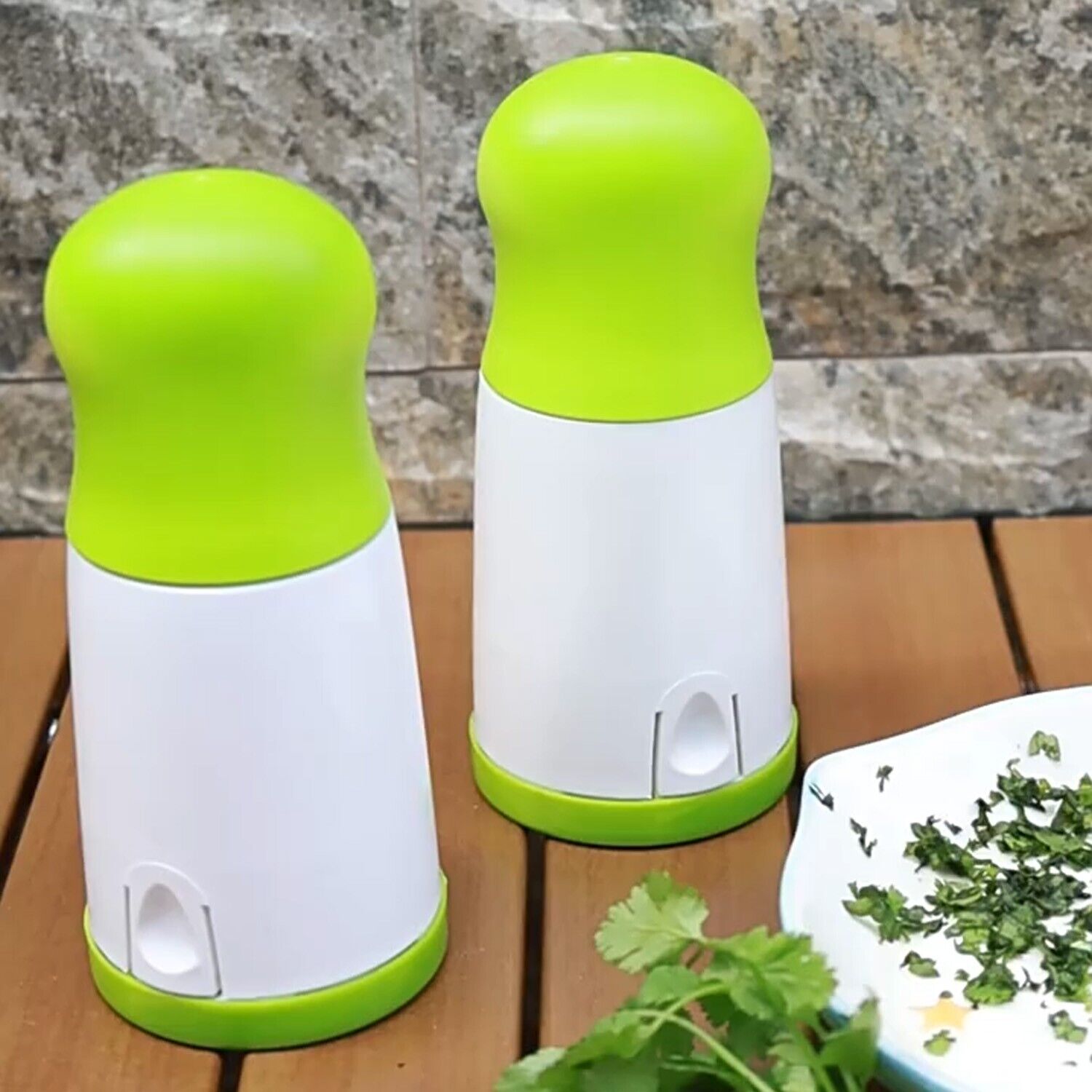 Manual Herb Grinder Rosemary Spice Chopper Parsley  Stainless steel Blade