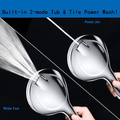 High Pressure Shower Head with Handheld, 8 Spray Settings + 2 Power Jet Modes