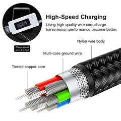 Multi Charging Cable USAMS 4 in 1 Nylon Braided Multiple USB Fast Charging