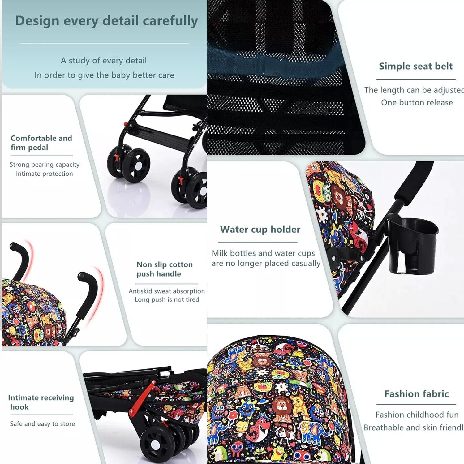 Stroller For Baby Comfort Seat Portable Folding Lightweight Stroller H Quality