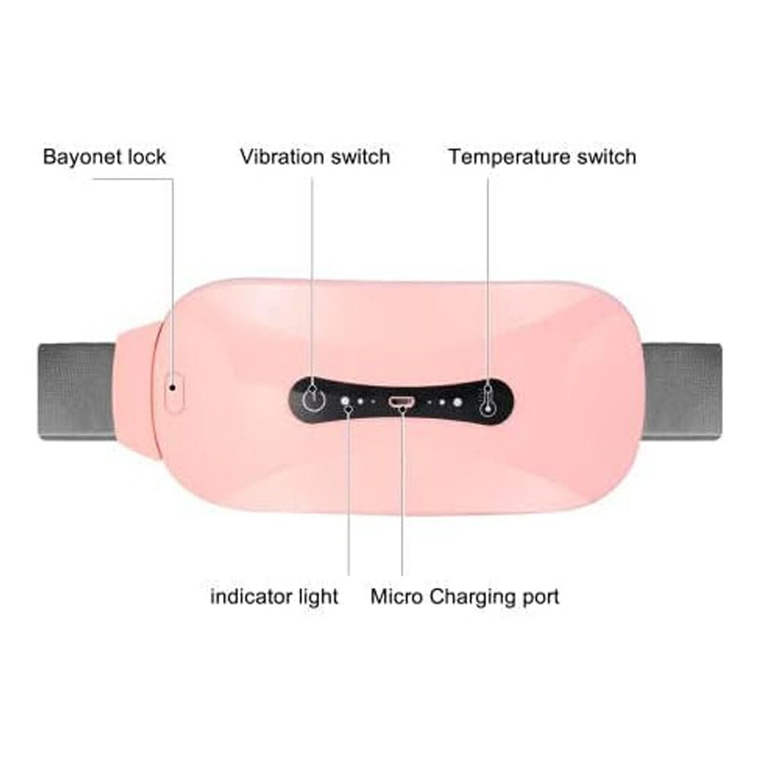 Original 3 Gears Menstrual Heating Pad, with 3 Heat Levels & 3 Vibration Modes