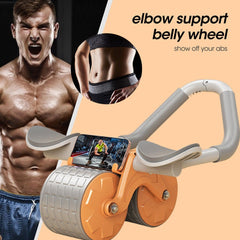 Abdominal Wheel Automatic Rebound Elbow Support Fitness Roller Core Trainer