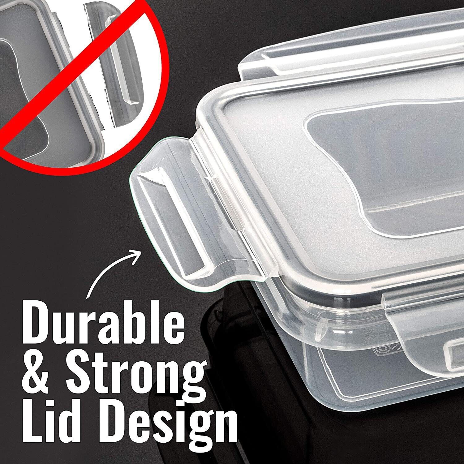 Airtight Food Storage Containers Set with Lids (24 Pack) for Kitchen and Pantry