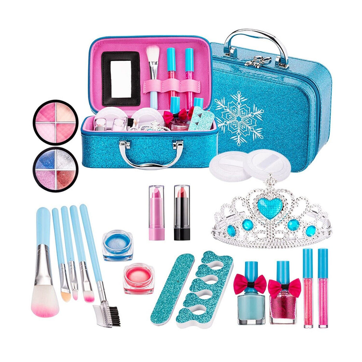 Kids Real Makeup Kit, Frozen Makeup Set for Girls - Washable Makeup Toys