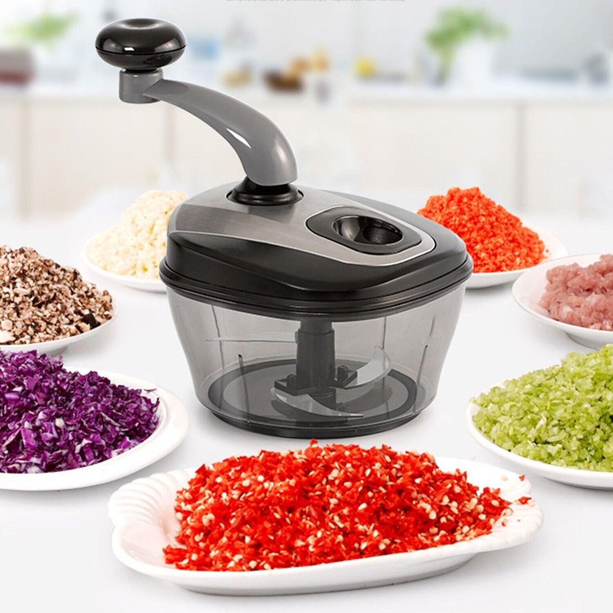 Manual Vegetable Chopper Manual Meat Grinder Vegetable Mixer Mincer Blender