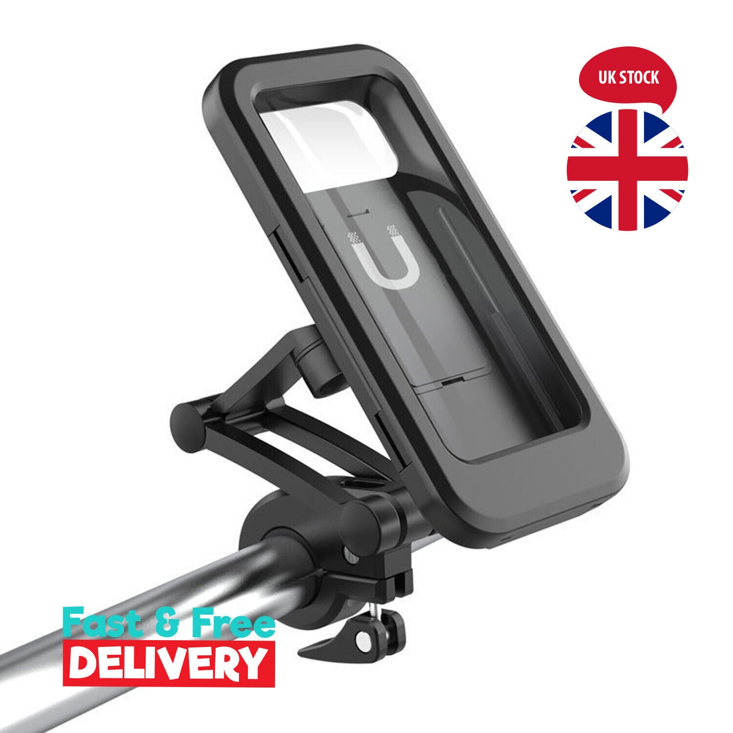 Waterproof Bike Phone Mount Cell Phone Holder With TPU Touch-Screen Handlebar