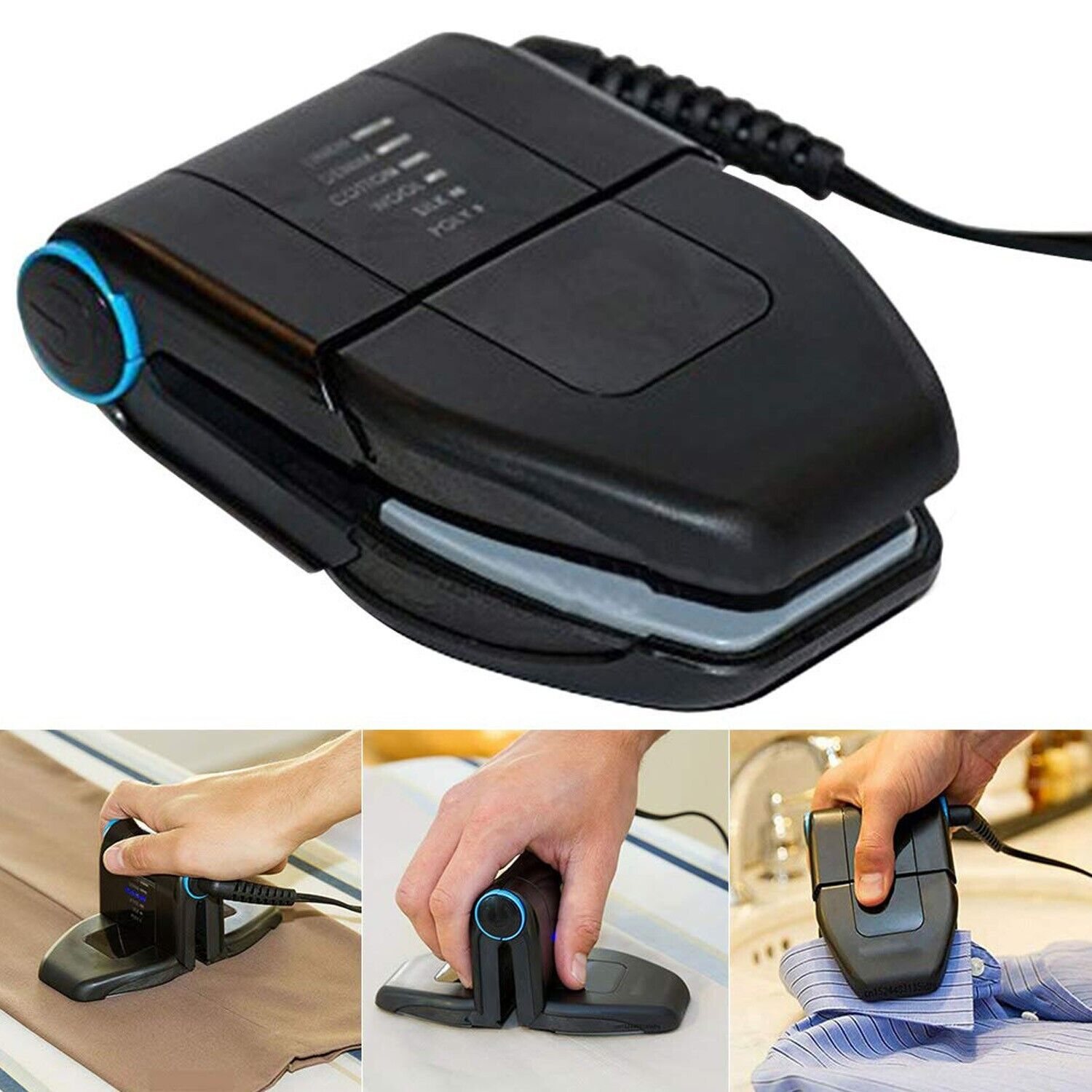 Mini Stand‑Up Collar Electric Iron,  Folding Lightweight Mini Steam Iron110‑220V