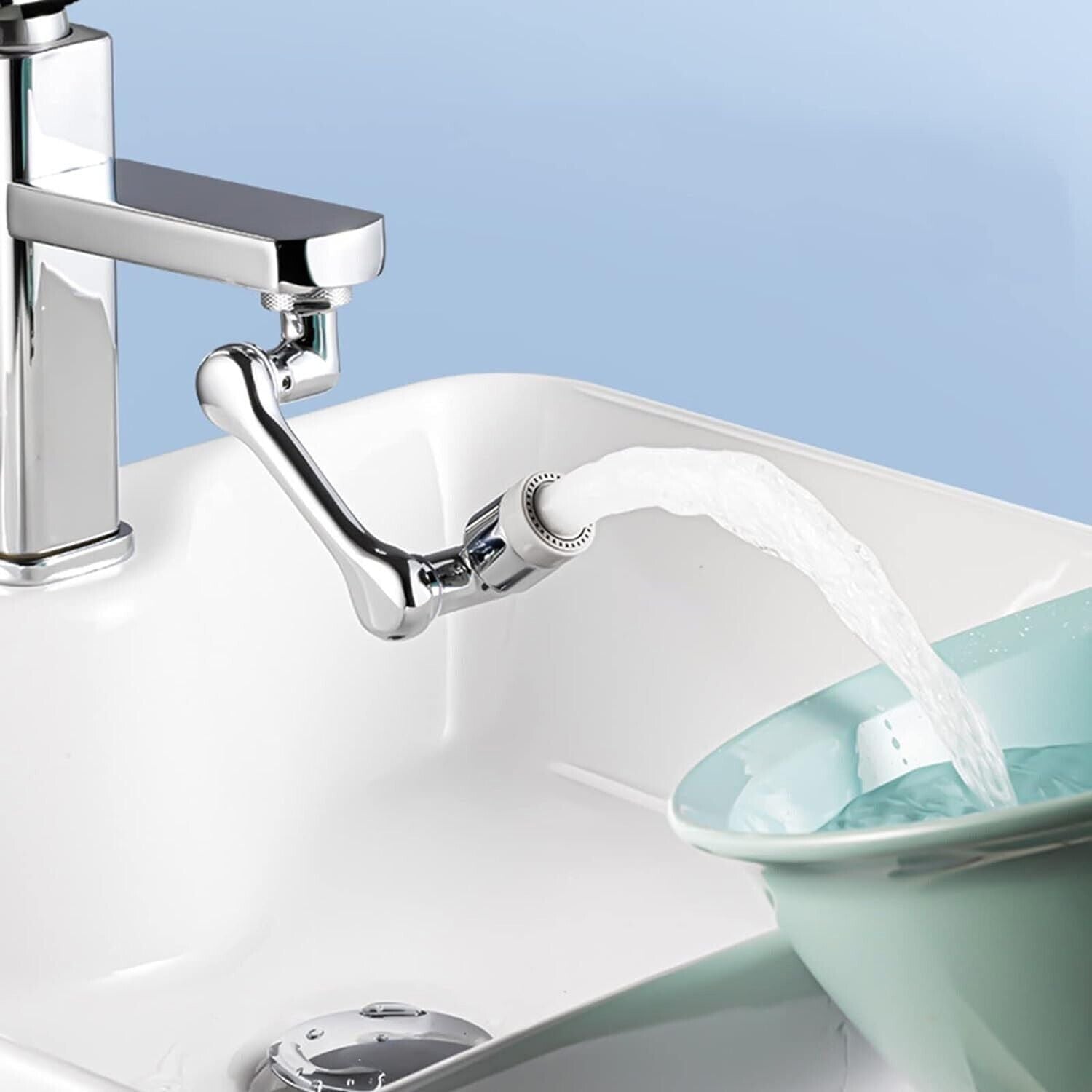 1080° Swivel Faucet Extender Universal Sink Water Aerator 360° Angle Rotatable