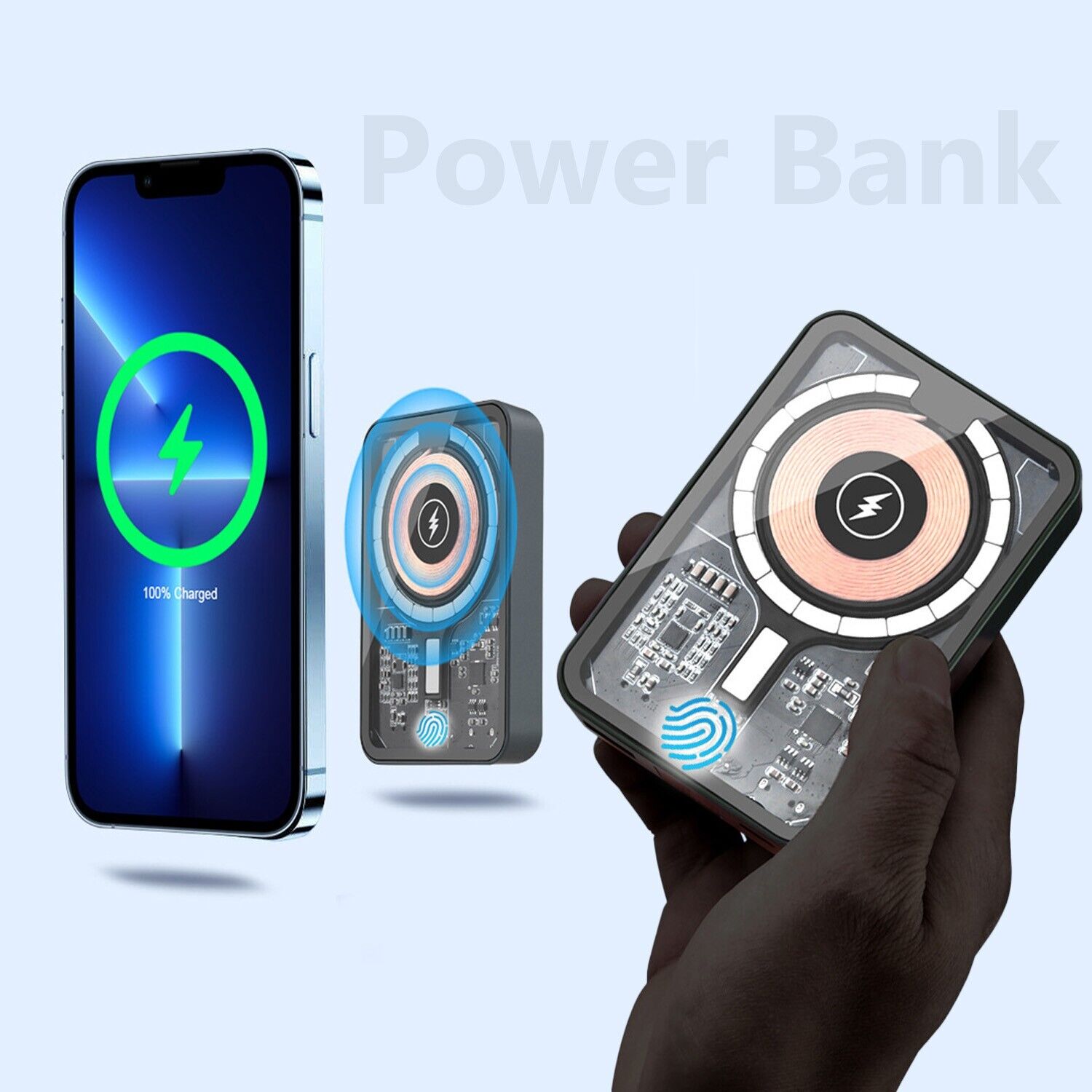 Cutting-edge Magnetic Wireless Power Bank, featuring a robust 10000mAh capacity.