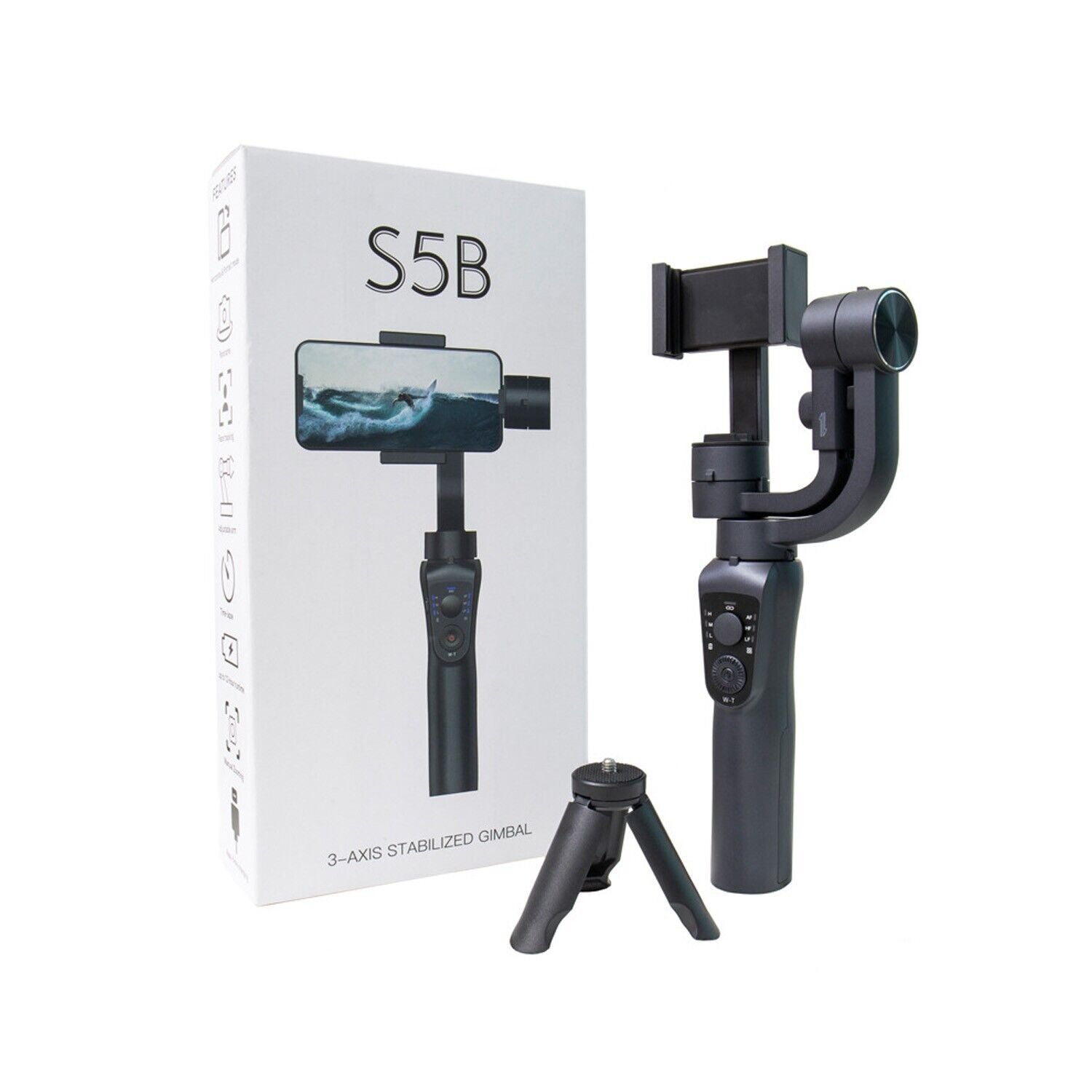 S5B Handheld 3-Axis Gimbal Stabilizer Cellphone Action Camera Anti-shake Holder